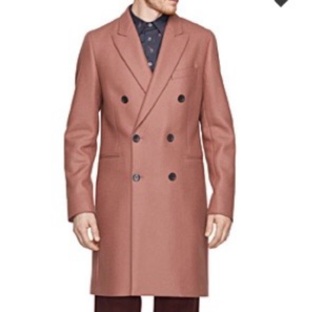 Paul Smith Men's Double-Breasted Red Clay Coat